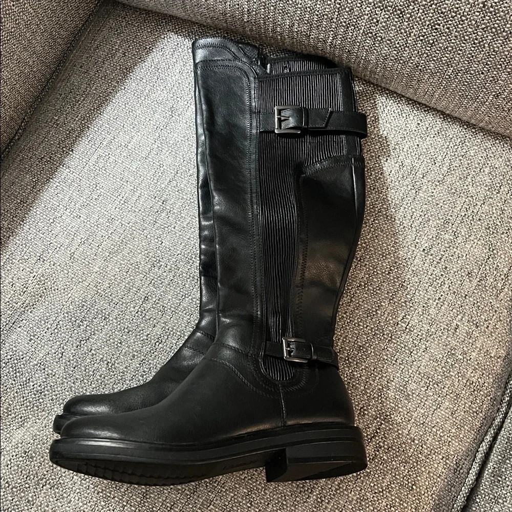 Women's White Mountain Meditate Regular Knee High Tall Boots Black Size 6.5
